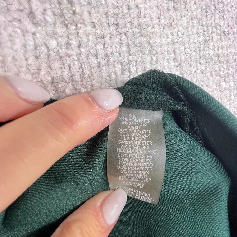 Calvin Klein Forest Green Sleeveless Fit and Flare Dress Mesh Hem Size 4 - Picture 9 of 9